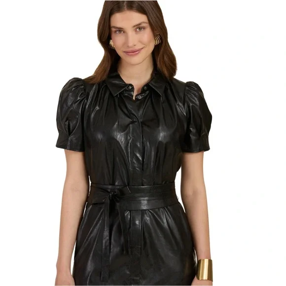 Tyler Boe Women's Veronica Leather Dress NWT size 6 - Picture 3 of 6